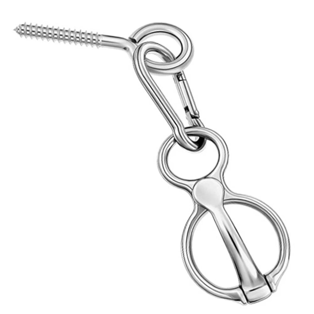 1 Set Heavy-Duty Horse Tie Ring Stainless Steel Horse Training Equipment Prevent Horses From Pulling Back