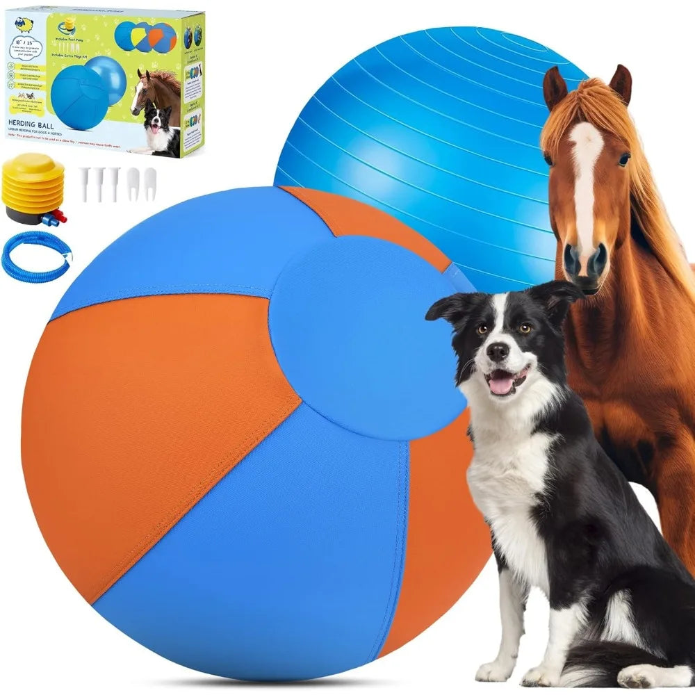 Herding Ball for Dogs - 18" Herding Ball, Dog Agility Equipment for Australian/German Shepherd Collie, Toys for Christmas/Birthd