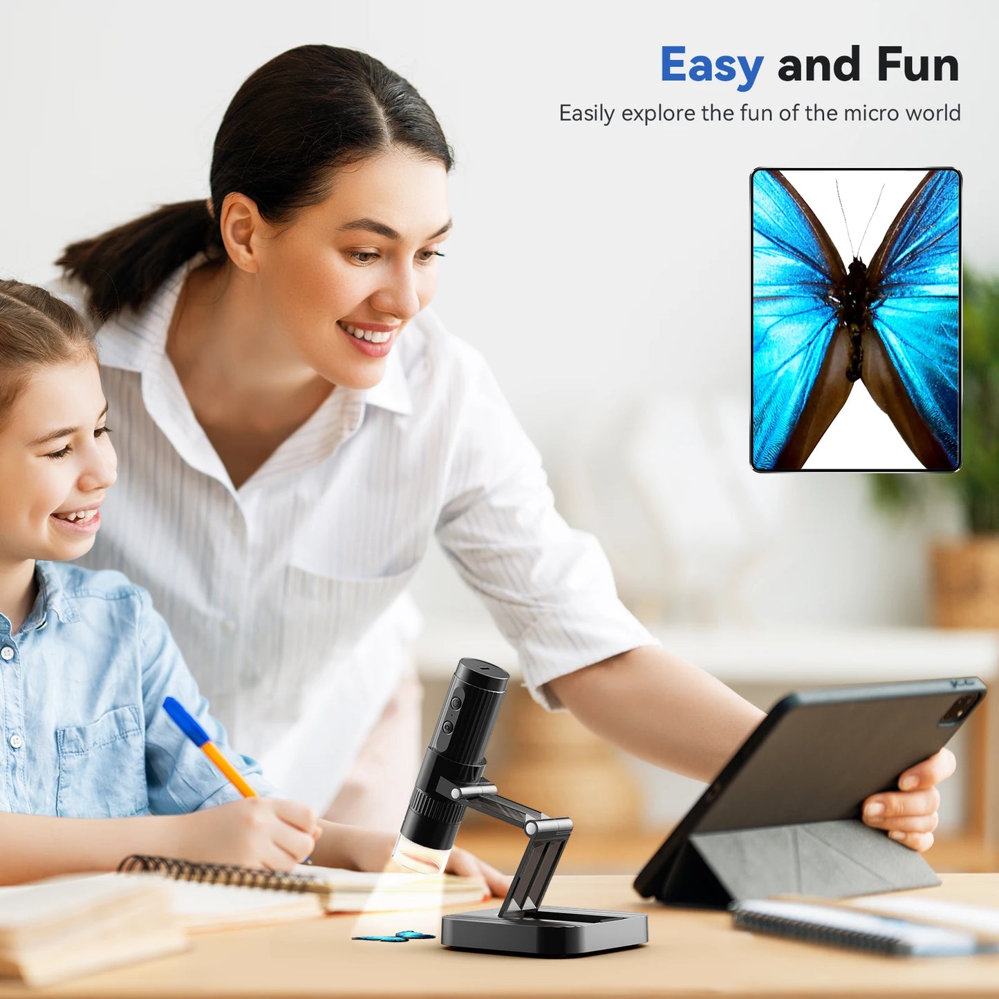 TOMLOV DM1S Wireless Digital Microscope  50X-1000X 1080P HD WiFi Portable Handheld USB Trichome Mini Coin Microscope