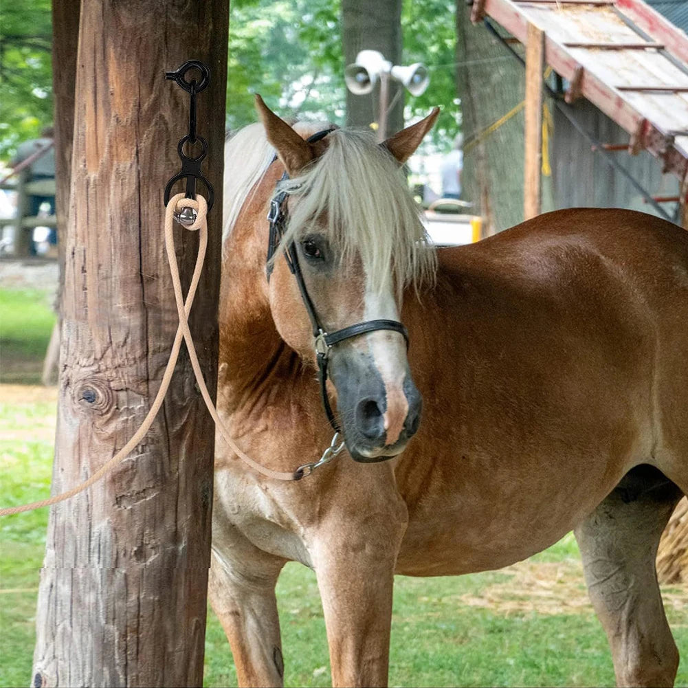 1 Set Heavy-Duty Horse Tie Ring Stainless Steel Horse Training Equipment Prevent Horses From Pulling Back