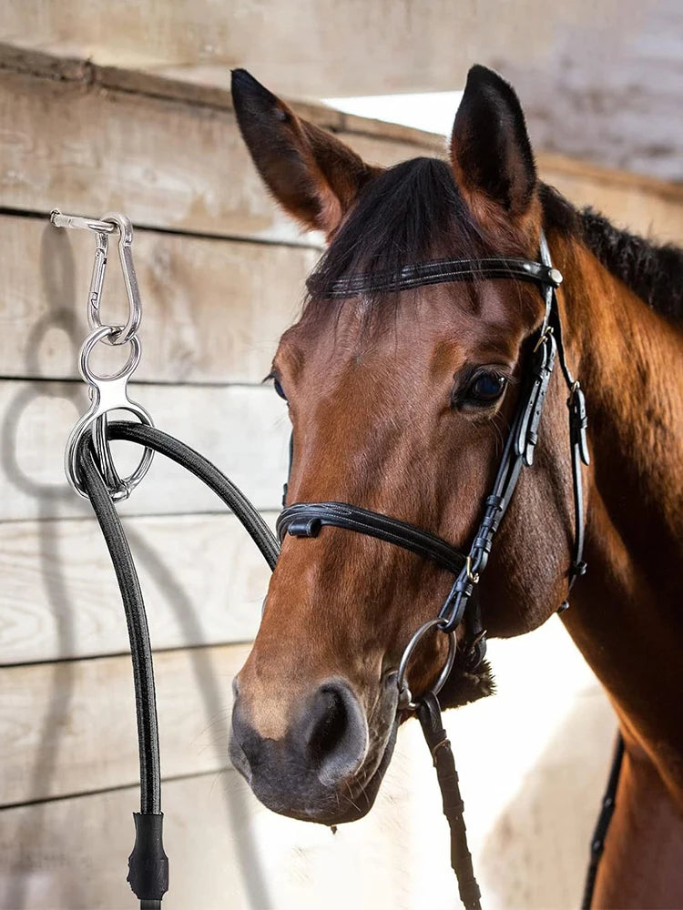 1 Set Heavy-Duty Horse Tie Ring Stainless Steel Horse Training Equipment Prevent Horses From Pulling Back
