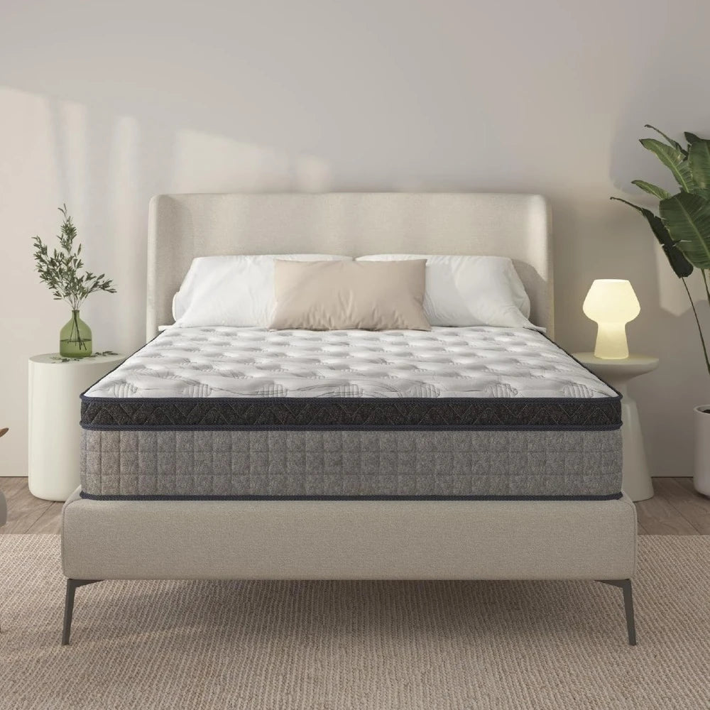 10 Inch Memory Foam Mattress in a Box – Cooling Gel, Medium Firm Support, CertiPUR-US & Oeko-TEX Certified, Pressur Relief