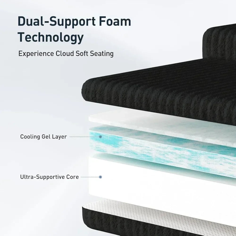 105" Cloud Sectional Couch, L-Shaped Modular Sectional Sofa with Deep Seat, Boneless Couches for Living Room Bedroom