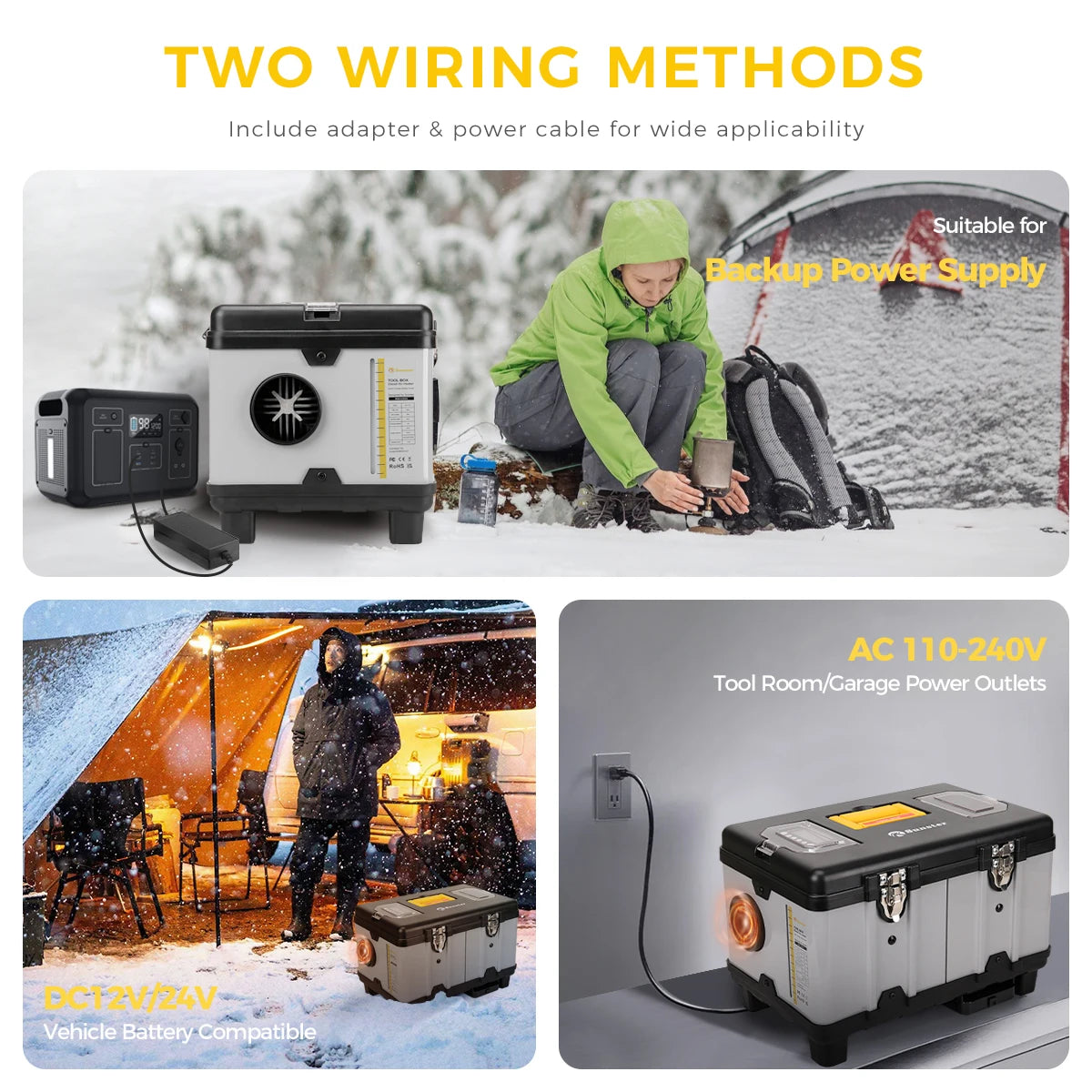 TB10 8KW 12V/24V/110-240V toolbox diesel air heater LCD & bluetooth with Altitude Mode parking heater for cars RV camper tent