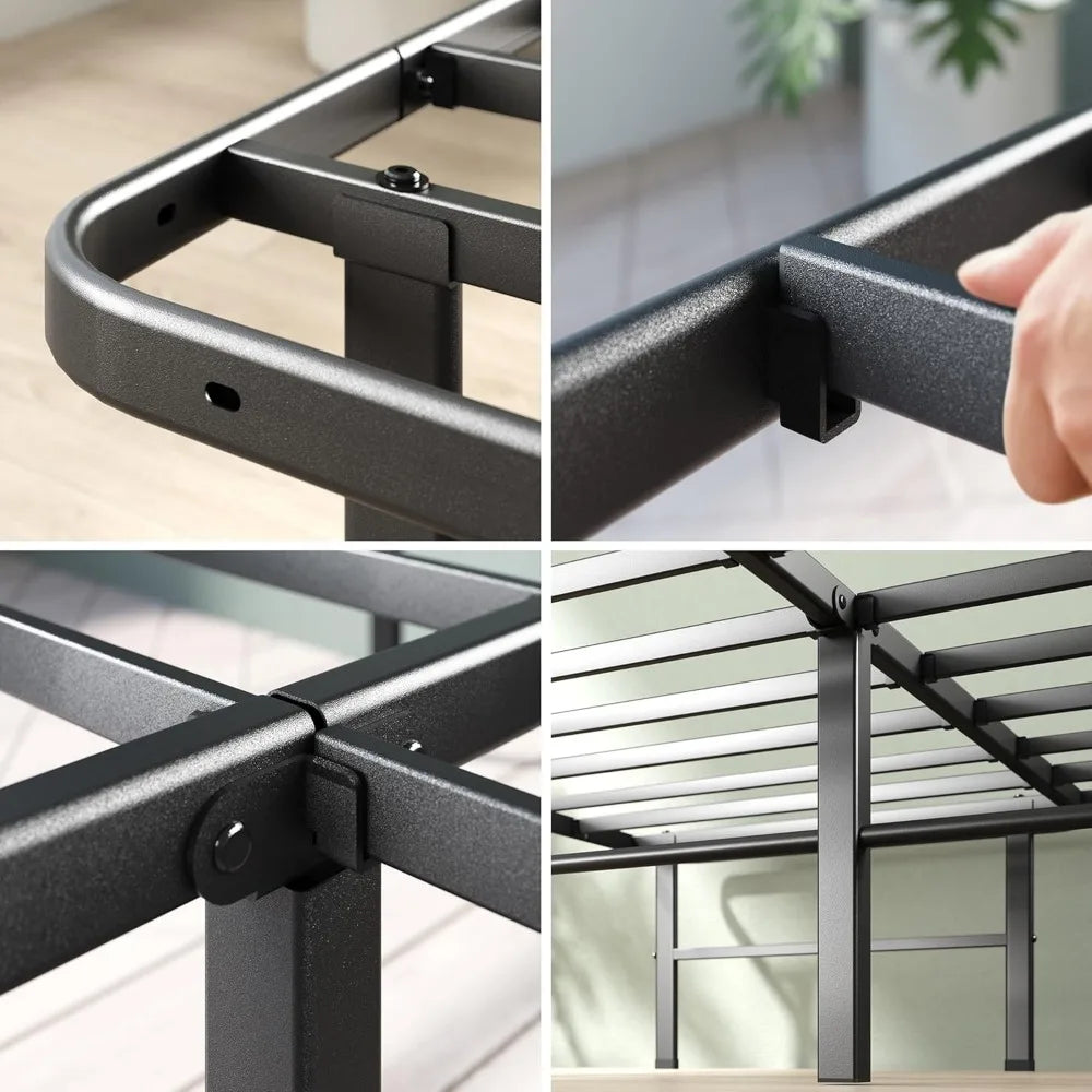 14in Full Size Metal Bed Frame, Quick Assembly SmartBase® Mattress Foundation, Heavy Duty Sturdy Steel with No Box Spring Needed
