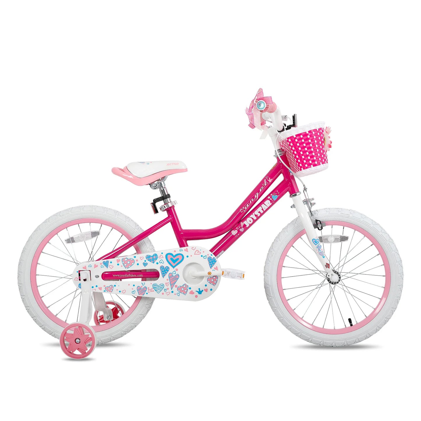 JOYSTAR Bike for 2-13 Years Kids, 12-20 Inch Kids Bike with Training Wheels & Basket, 20 24 Inch Girls Bicycle with Kickstand