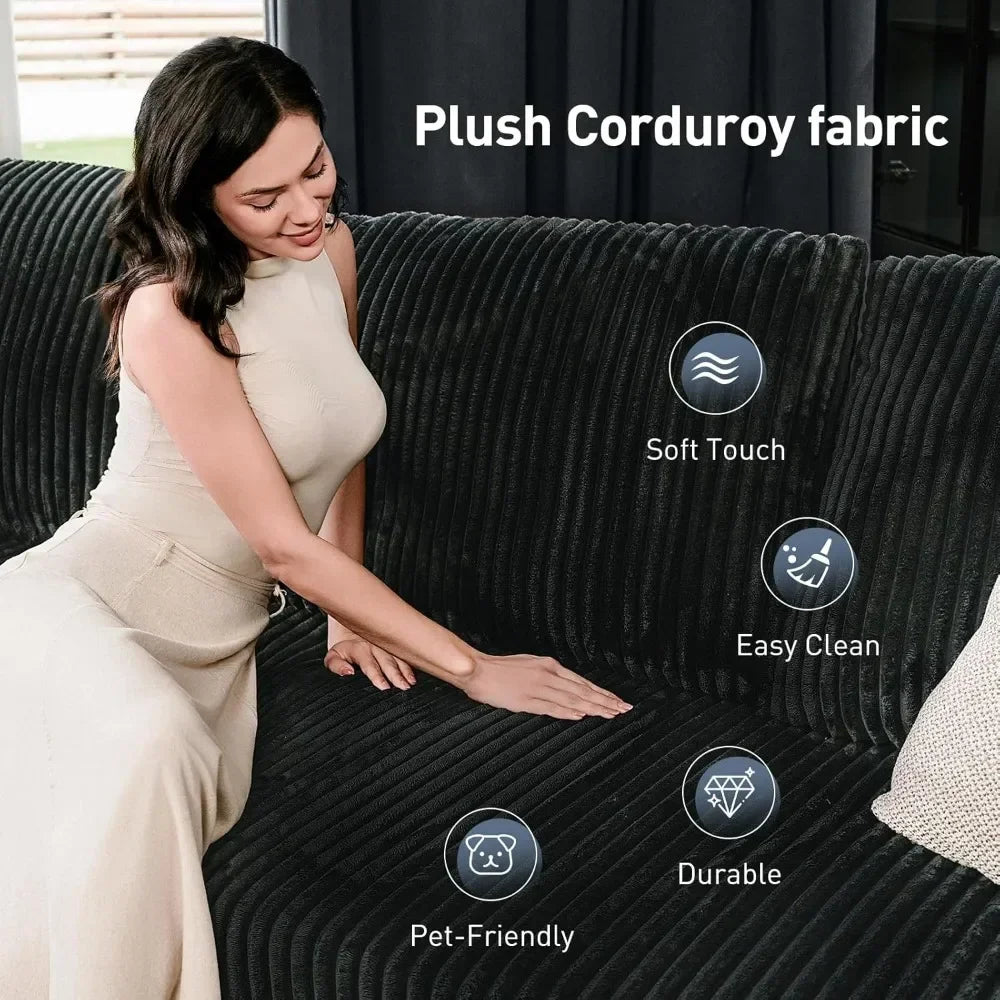 105" Cloud Sectional Couch, L-Shaped Modular Sectional Sofa with Deep Seat, Boneless Couches for Living Room Bedroom