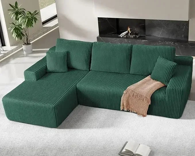 105" Cloud Sectional Couch, L-Shaped Modular Sectional Sofa with Deep Seat, Boneless Couches for Living Room Bedroom