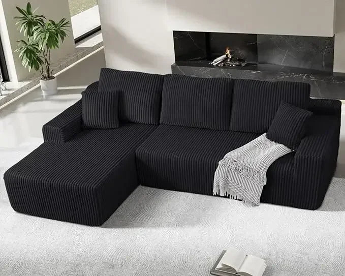 105" Cloud Sectional Couch, L-Shaped Modular Sectional Sofa with Deep Seat, Boneless Couches for Living Room Bedroom