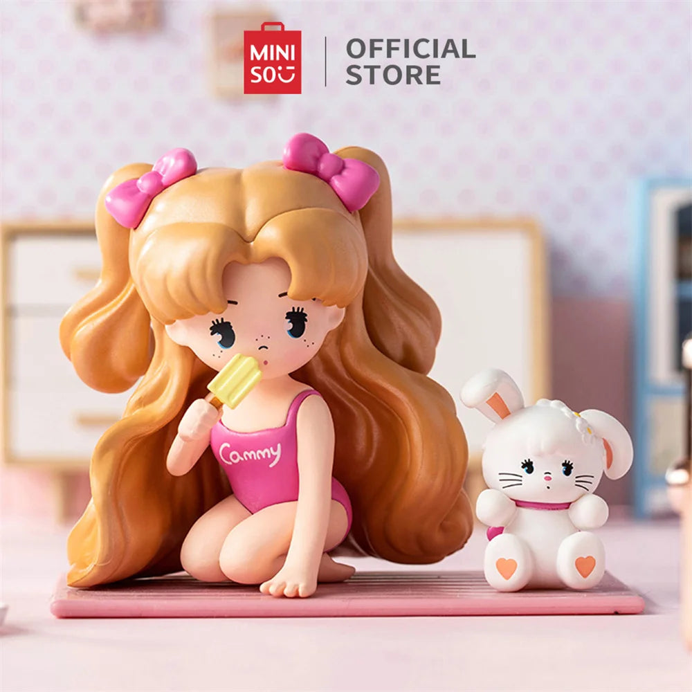 MINISO Mikko Home Blind Box Kawaii Cartoon Anime Character Series Handmade Creative Desktop Decoration Ornament Girl Gift Random