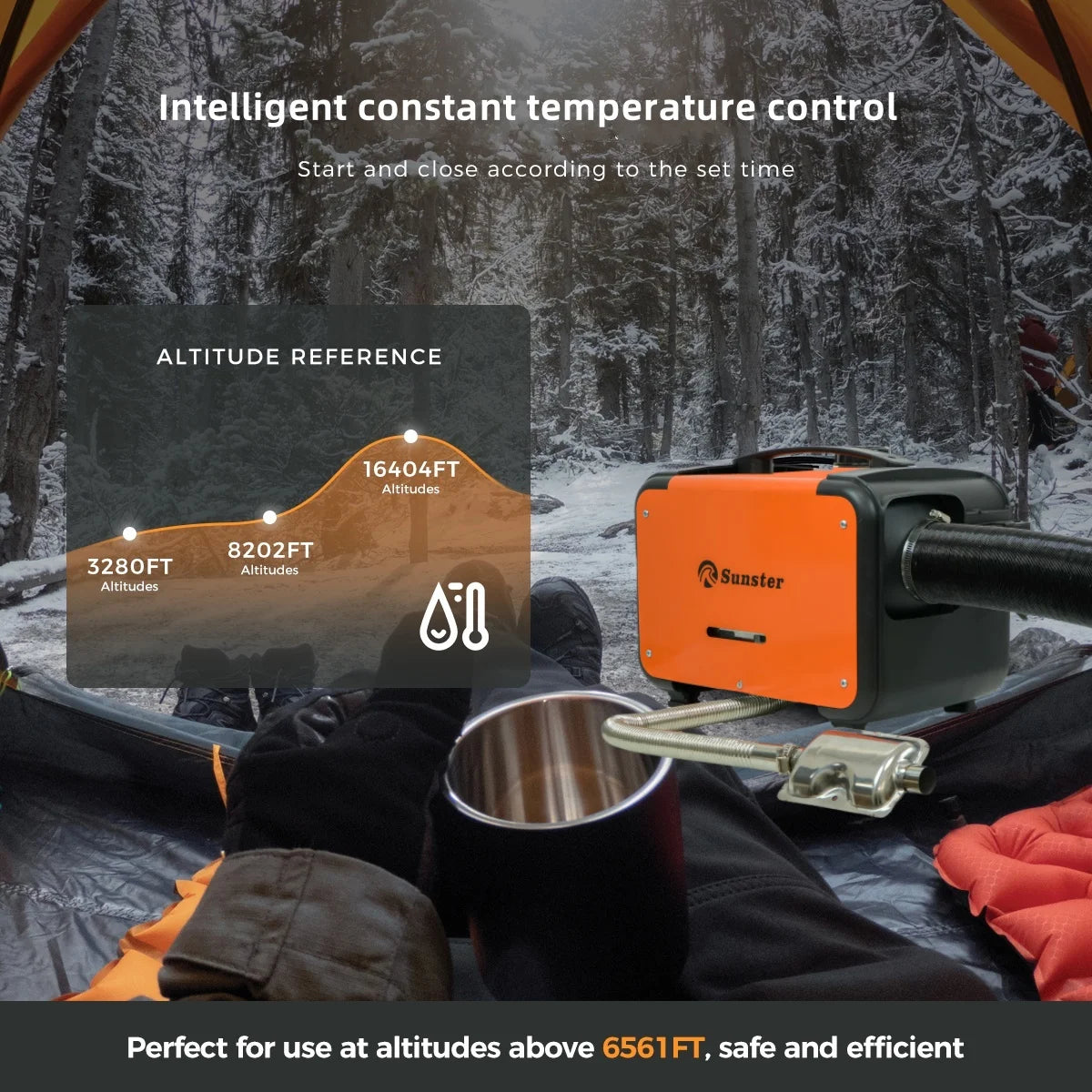 8KW 12V 24V 220V AC&DC universal Diesel Air Heater w/bluetooth App,constant temperature,24h timer Parking Heater for Van Camping