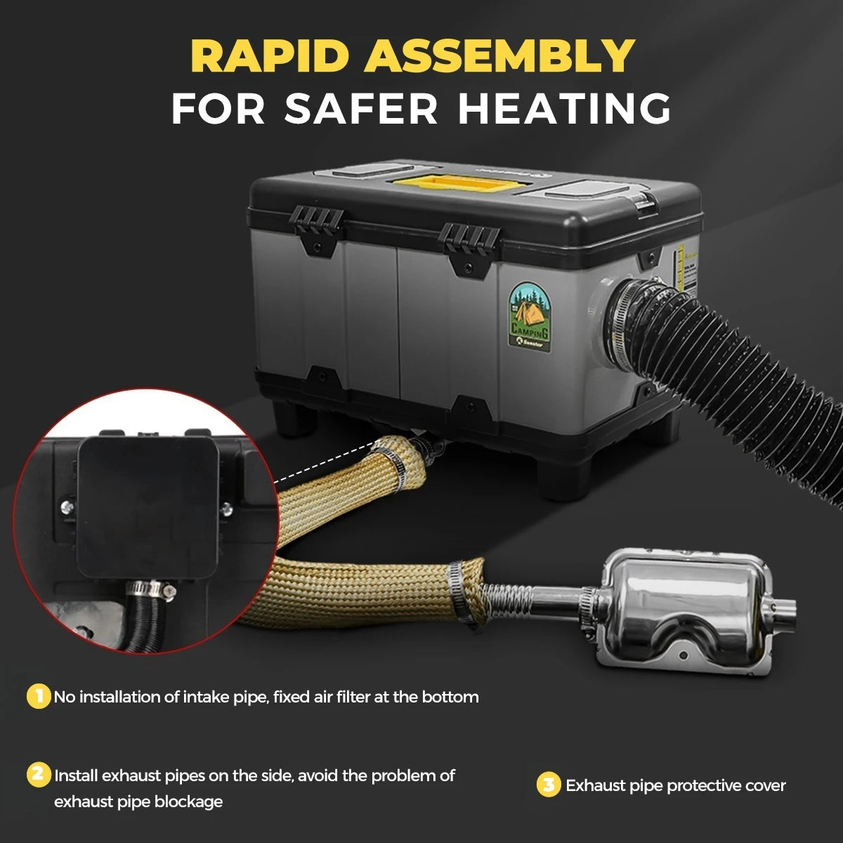 TB10 8KW 12V/24V/110-240V toolbox diesel air heater LCD & bluetooth with Altitude Mode parking heater for cars RV camper tent