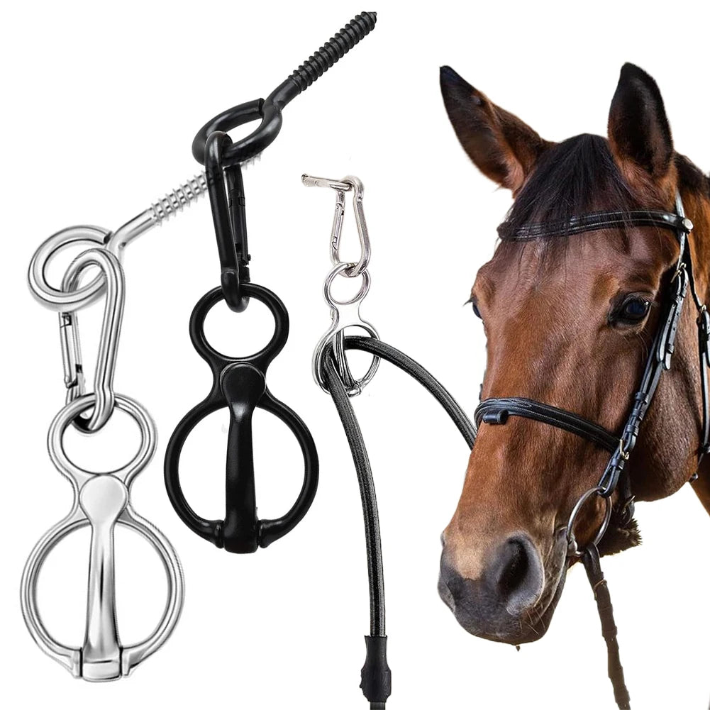1 Set Heavy-Duty Horse Tie Ring Stainless Steel Horse Training Equipment Prevent Horses From Pulling Back