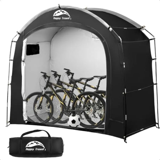 Bike Storage Tent ShedLarge Outdoor Waterproof Bicycle Covers Shelter with Window for 2 3 Bikes Oversized Outside Portable Shed