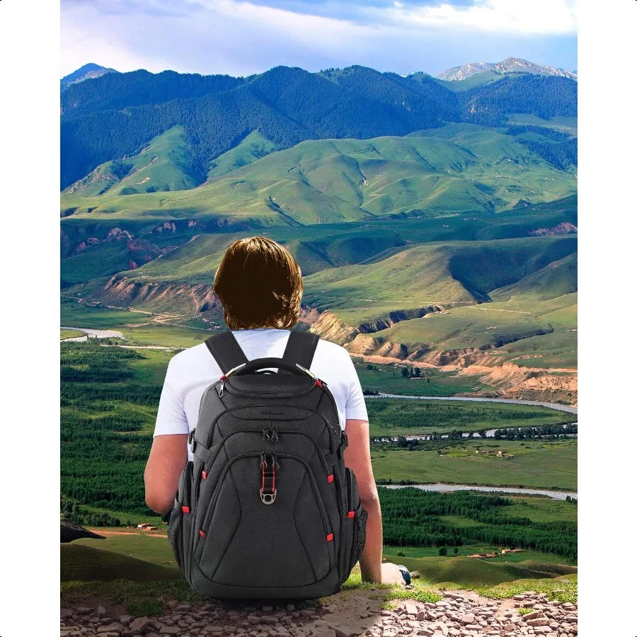 Travel Laptop Backpack 17.3 Inch XL Computer Backpack with Hard Shell Saferoom RFID Pockets WaterRepellent Busin College Daypac
