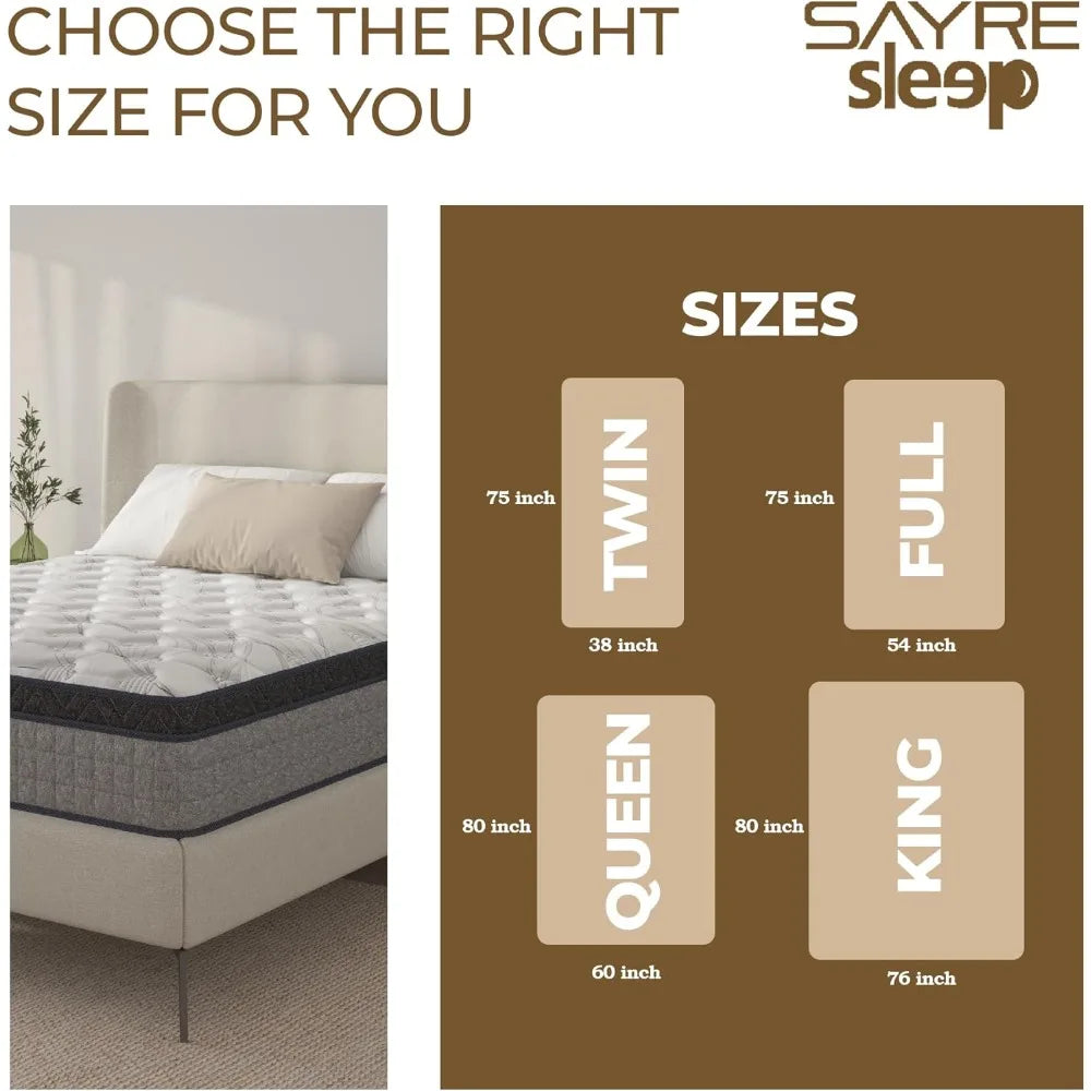 10 Inch Memory Foam Mattress in a Box – Cooling Gel, Medium Firm Support, CertiPUR-US & Oeko-TEX Certified, Pressur Relief