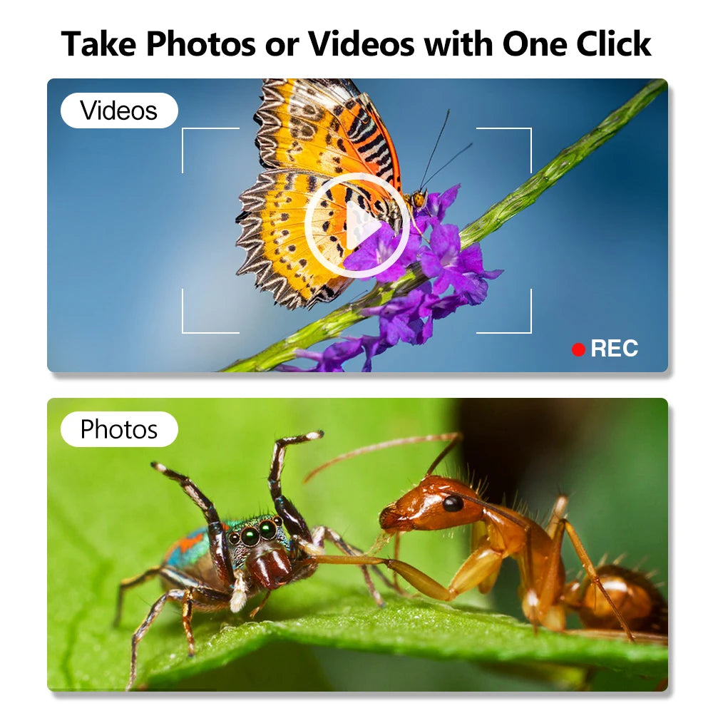 1600X Digital Microscope 3in1 TypeC USB Professional Electronic Microscope With 8LED Endoscope Camera Magnifier For Soldering