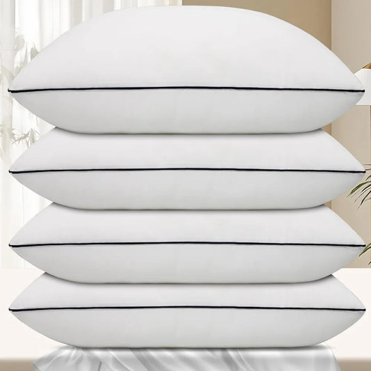 Hotel Collection Bed Pillows for Sleeping 4 Pack King Size Cooling Pillows Set of 4 for Back, Stomach or Side Sleepers, Super So