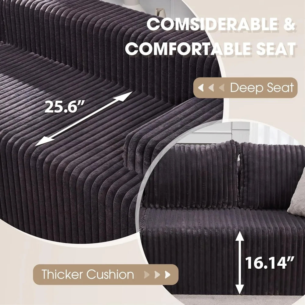 Modular Sectional Sofa Couches L-Shape Couch Modular Sofa Memory Foam Sectional Couches, Cloud Couch with Oversized Chaise