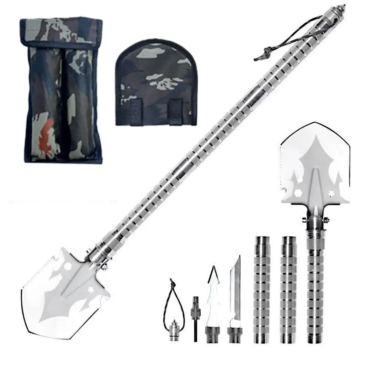 Multi Functional Detachable Foldable Military Electric Shovel Outdoor Survival Equipment Self-Defense Tools Camping Accessories