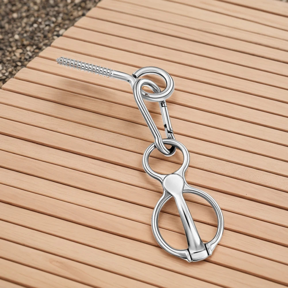 1 Set Heavy-Duty Horse Tie Ring Stainless Steel Horse Training Equipment Prevent Horses From Pulling Back