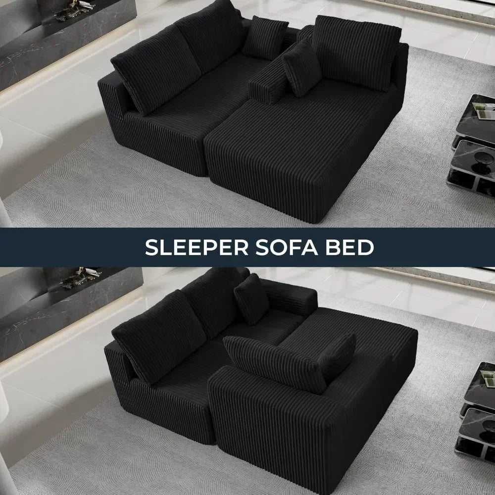 105" Cloud Sectional Couch, L-Shaped Modular Sectional Sofa with Deep Seat, Boneless Couches for Living Room Bedroom