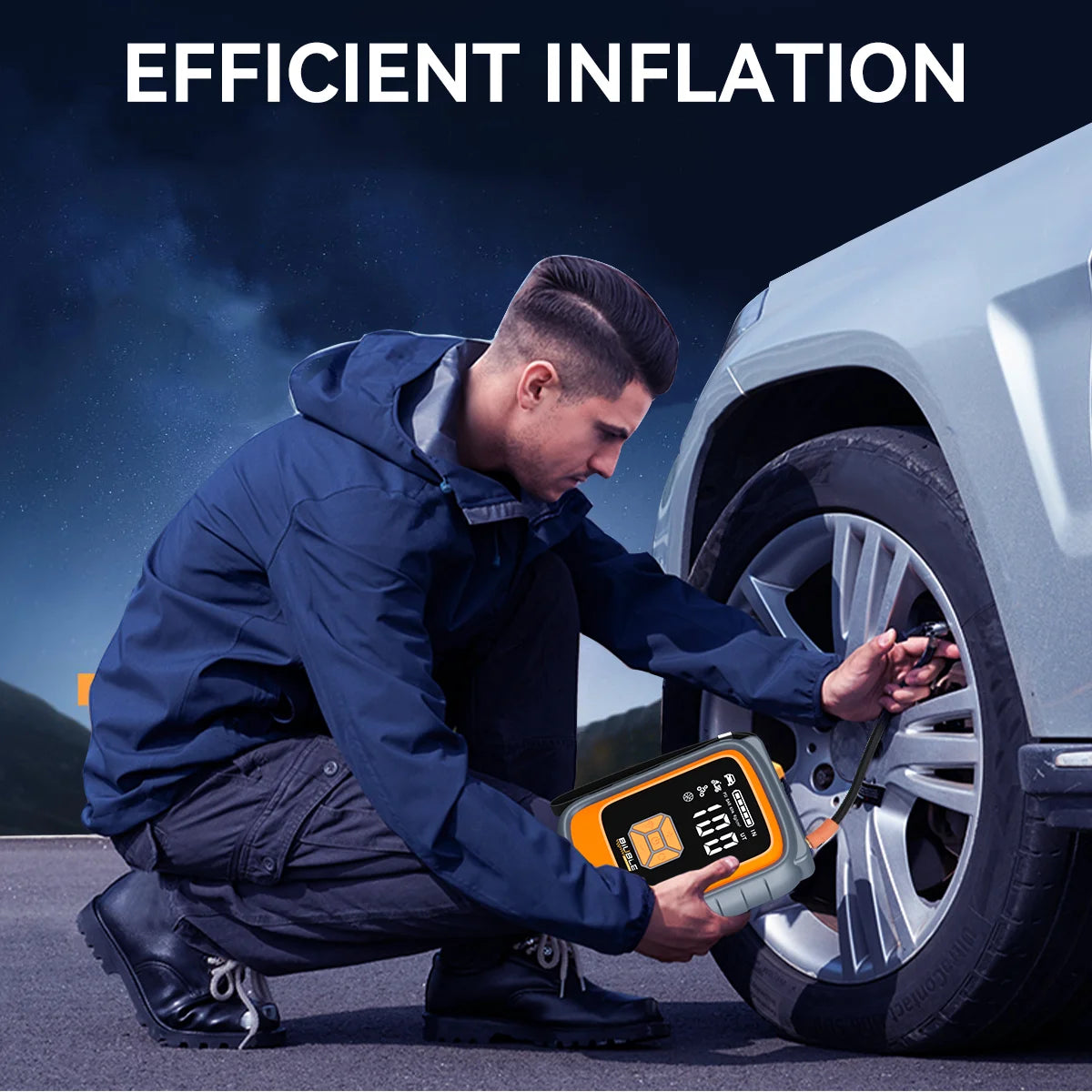 9000A Peak Jump Starter with 150 PSI Air Compressor - All Gas/10L Diesel Portable Jump Box | USB QC 3.0 18W Fast Charge