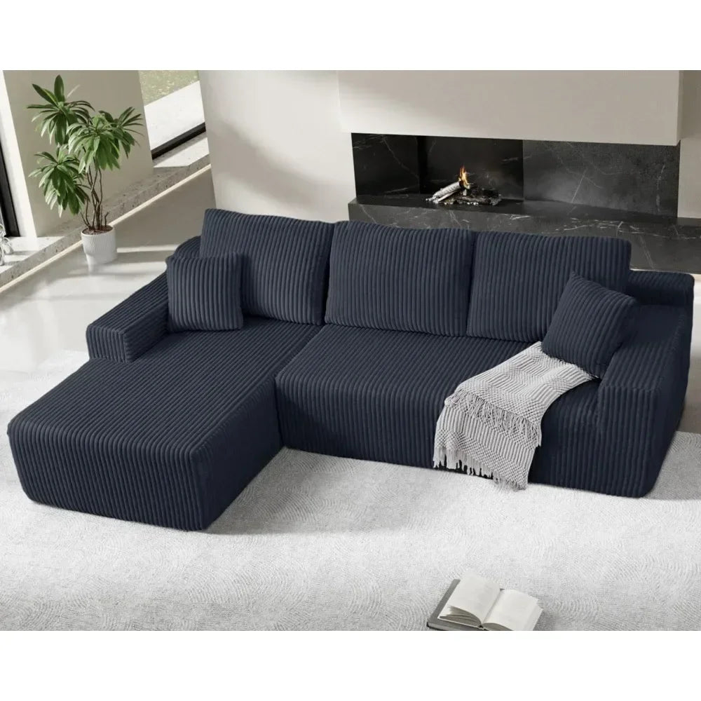 105" Cloud Sectional Couch, L-Shaped Modular Sectional Sofa with Deep Seat, Boneless Couches for Living Room Bedroom