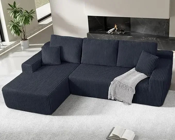 105" Cloud Sectional Couch, L-Shaped Modular Sectional Sofa with Deep Seat, Boneless Couches for Living Room Bedroom